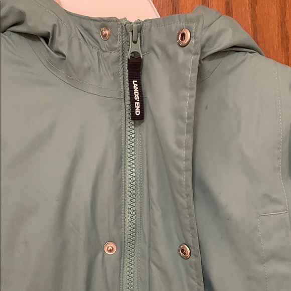 Lands' End UGC Girls Sz Large (10/12) Light Blue/Teal Hooded Jacket Coat - Picture 2 of 16